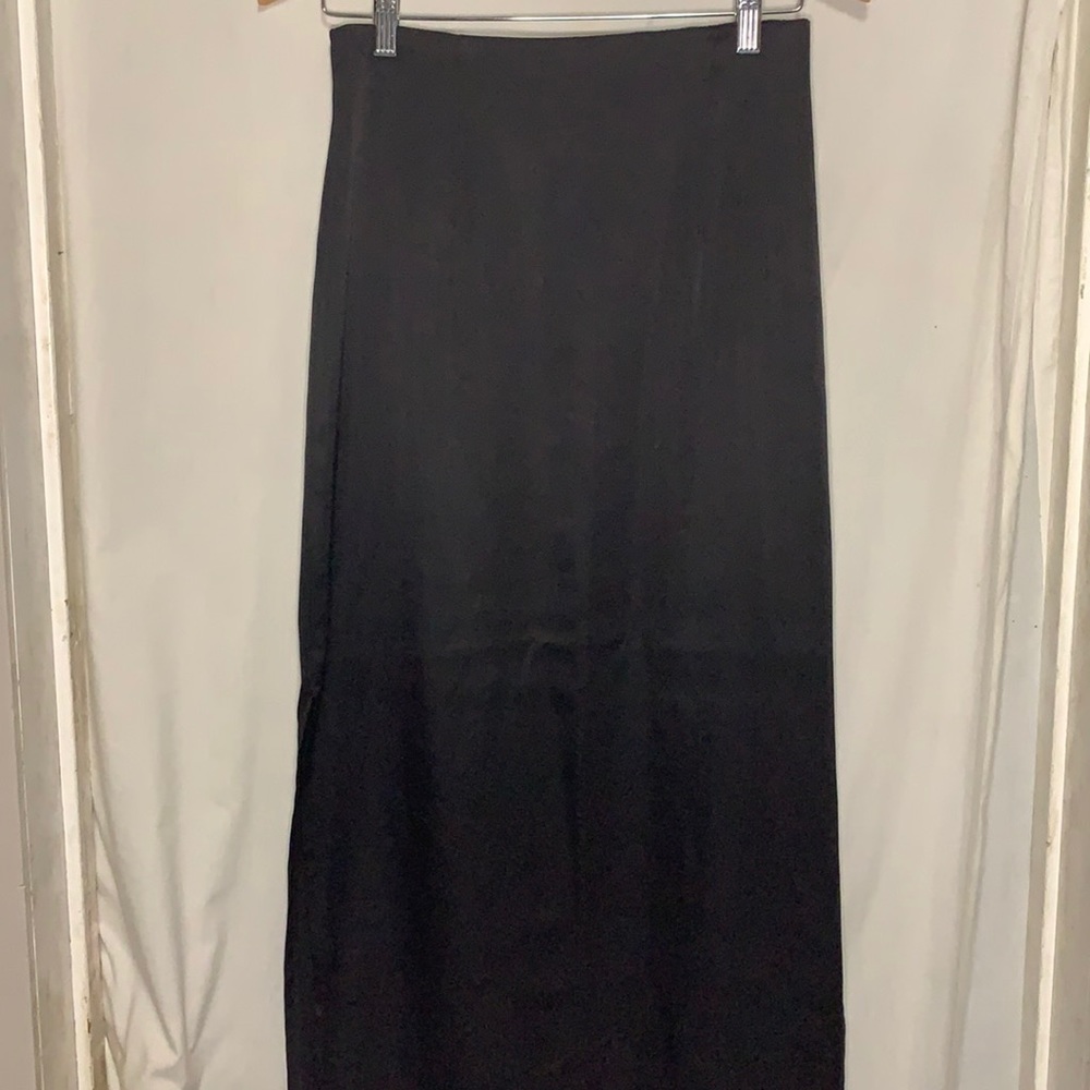Byer Too! Vintage 90s Satin Double Slit Maxi Skirt Sz 9